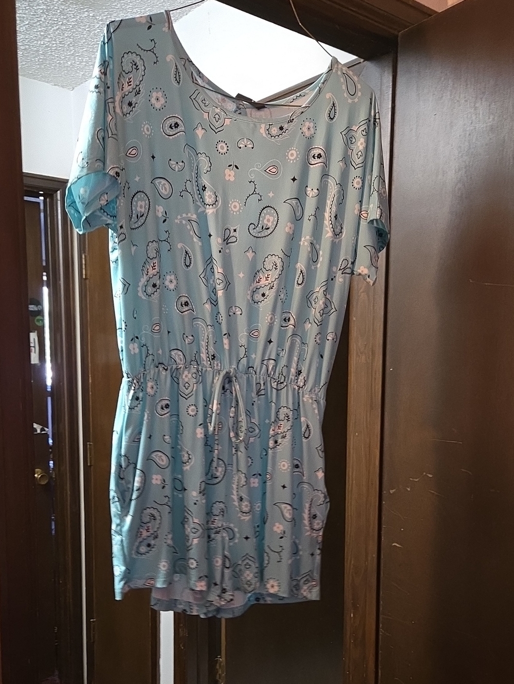 Teal Romper With Pockets